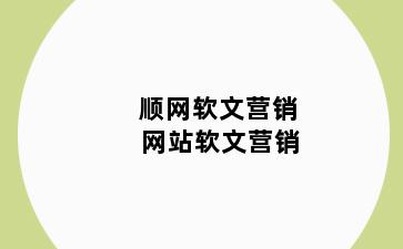 顺网软文营销 网站软文营销